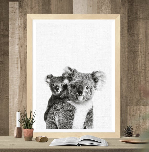 Koala Baby Wood Wall Decor
 Koala Print Baby shower t Printable Wall Art baby koala