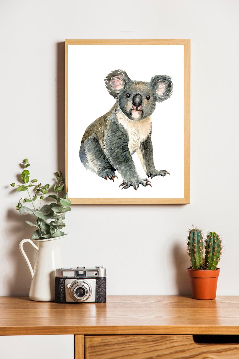 Koala Baby Wood Wall Decor
 Baby Koala Wall Art Digital Download Koala Nursery Decor