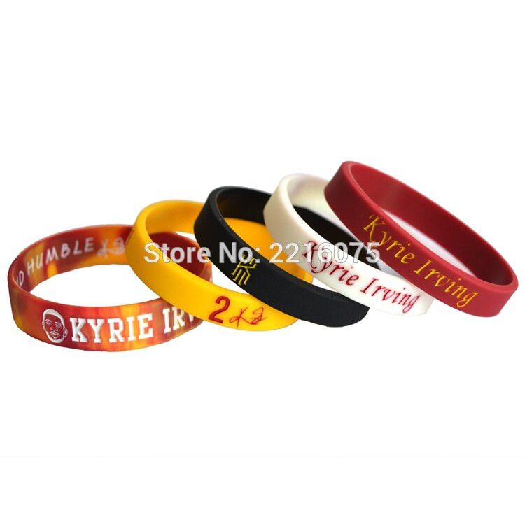 Kyrie Irving Bracelet
 5pcs debossed color Kyrie Irving silicone wristband rubber
