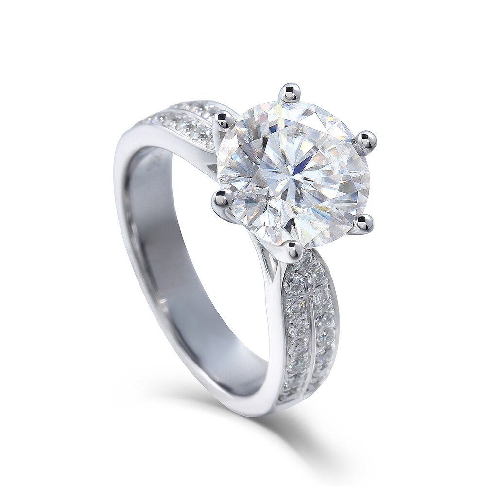 Lab Grown Diamond Engagement Rings
 Transgems Moissanites Lab Grown Diamond Engagement Ring 3
