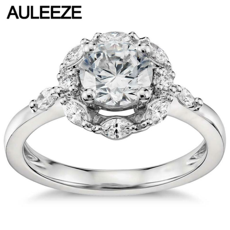 Lab Grown Diamond Engagement Rings
 Wreath Halo Lab Grown Diamond Engagement Ring For Women
