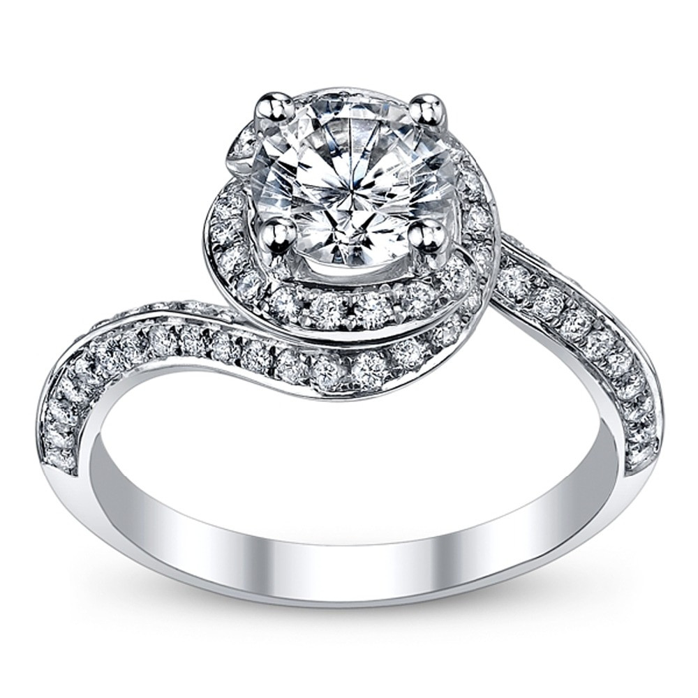 Lab Grown Diamond Engagement Rings
 Vintage 9K White Gold Wedding Ring Luxury 1 Carat ASCD Lab