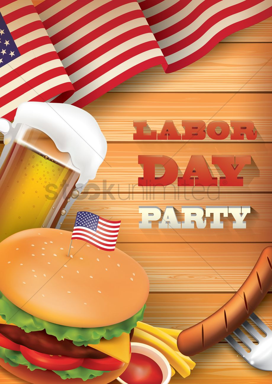 Labor Day Party
 Labor day party poster Vector Image