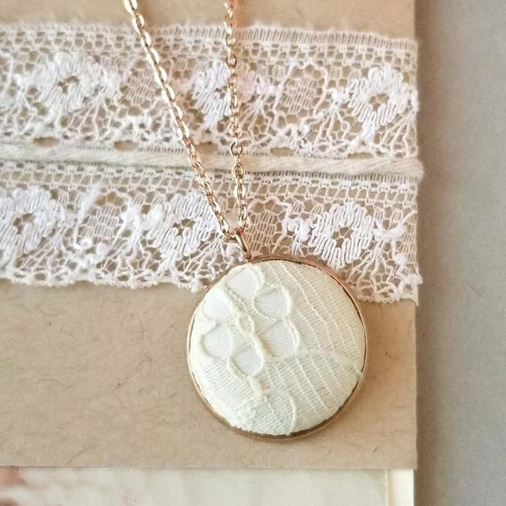 Lace Anniversary Gift Ideas
 BLACK FRIDAY Lace Pendant Necklace 13th Anniversary Gift