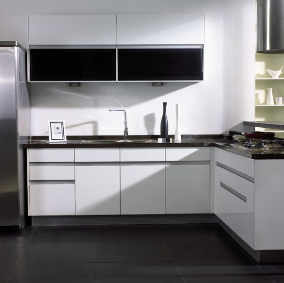 Lacquered Kitchen Cabinets
 China White Lacquered Kitchen Cabinet TIVOLI 003A