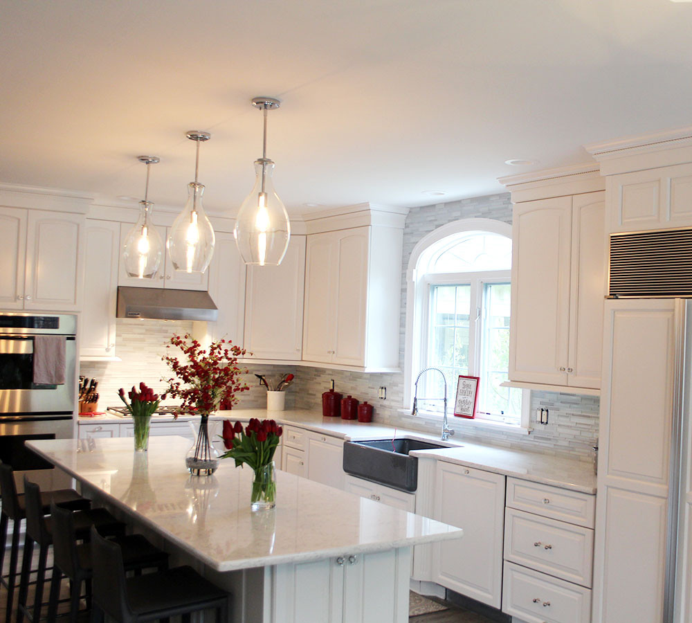 Lacquered Kitchen Cabinets
 Fine Finish White Tinted Lacquer Cabinets Ideas