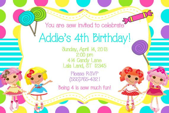 Lalaloopsy Birthday Invitations
 Lalaloopsy Birthday Invitation by partypassiondesign on Etsy