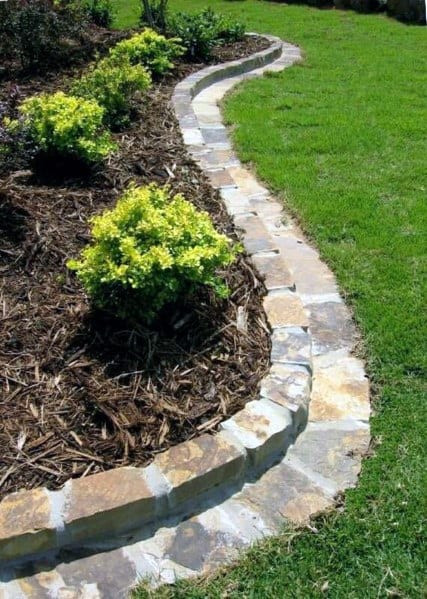 Landscape Edging Stones
 Top 40 Best Stone Edging Ideas Exterior Landscaping Designs