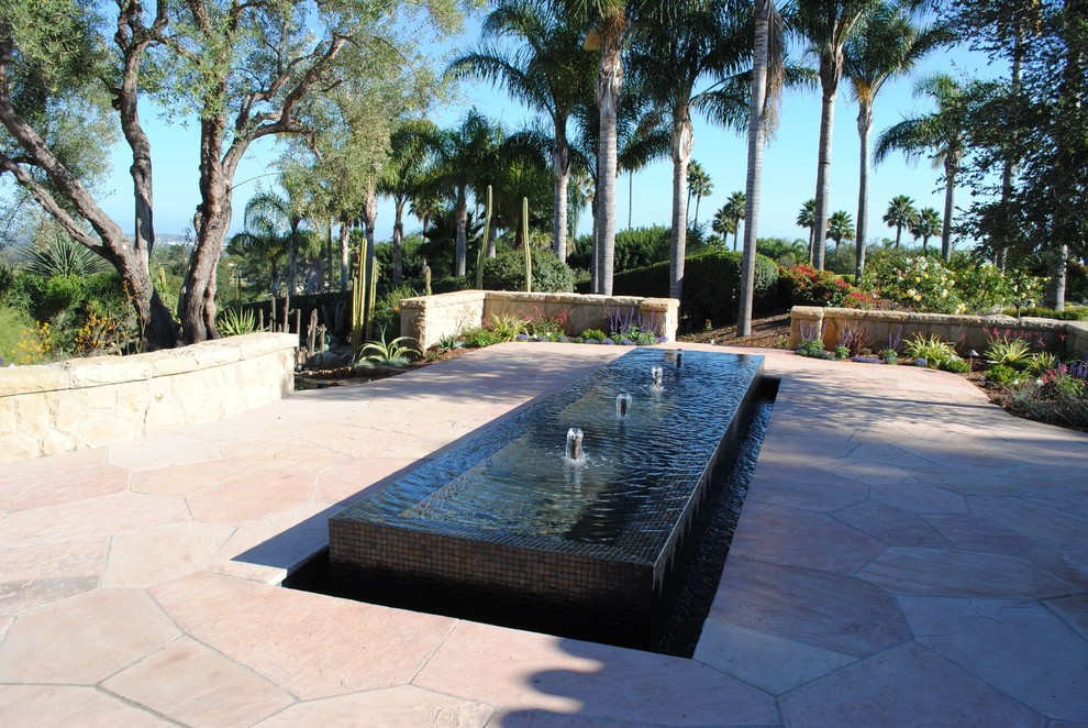 Landscape Fountain Modern
 Contemporary Outdoor Fountains with Exterior Home Design