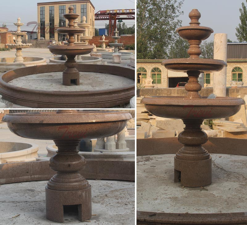 Landscape Fountain Public
 Classical design marble carving 3 tiers garden water