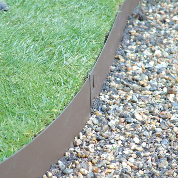 Landscape Metal Edging
 Brown Flexible Steel Lawn Edging Harrod Horticultural UK
