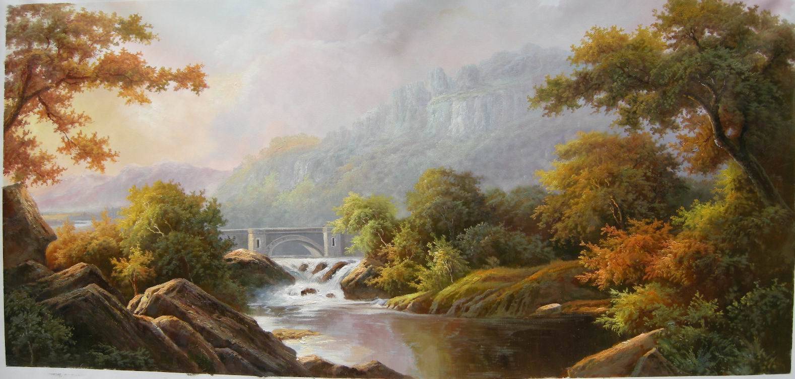 Landscape Oil Painting
 China Classical Landscape of Oil Painting China Oil
