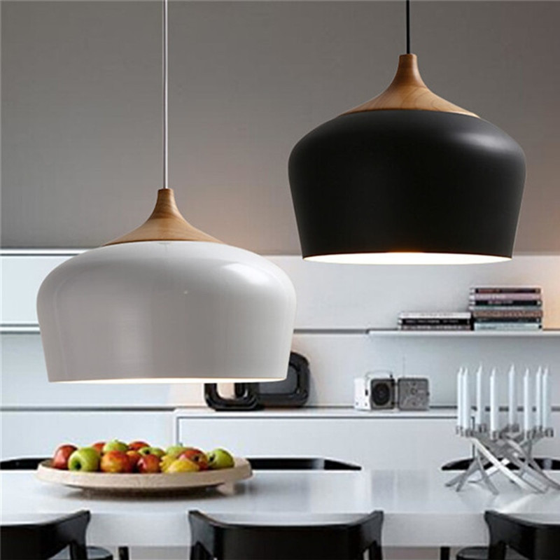 Lantern Pendant Light For Kitchen
 Aliexpress Buy Modern Pendant Lights Wood Black