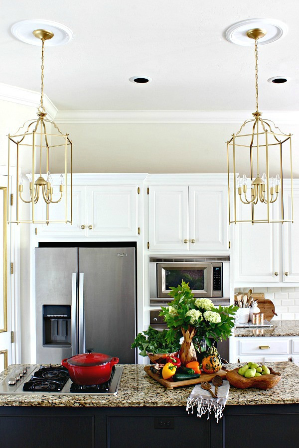 Lantern Pendant Light For Kitchen
 BRASS PENDANT LIGHTS IN THE KITCHEN Dimples and Tangles