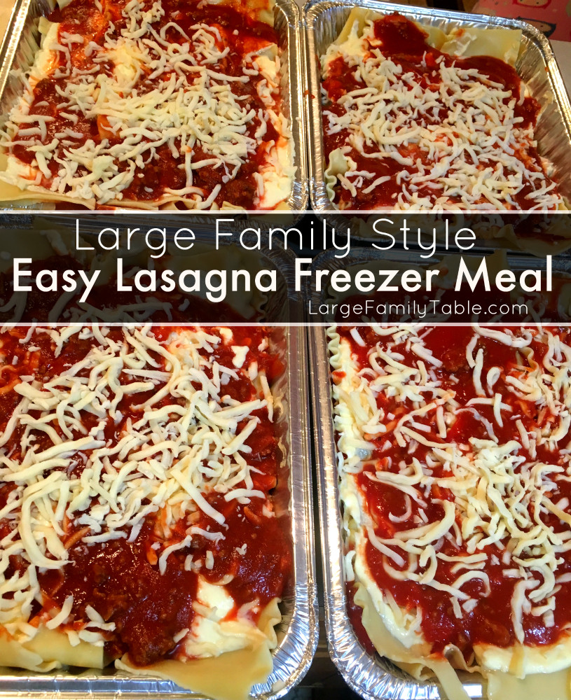 Lasagna Freezer Meal
 Mega Freezer Cooking 60 Freezer Meals