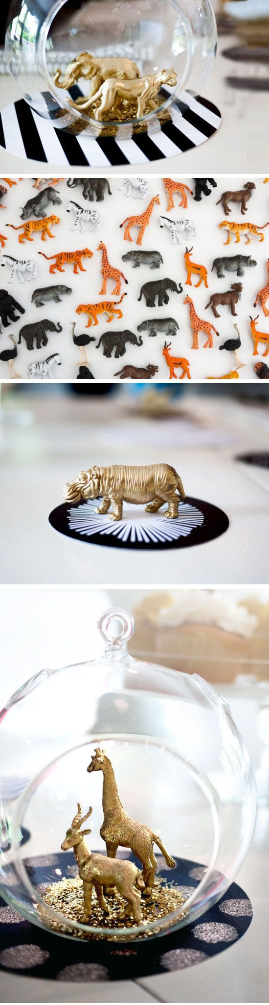 Last Minute Birthday Party Ideas For Adults
 DIY Gold Toy Animal Globes