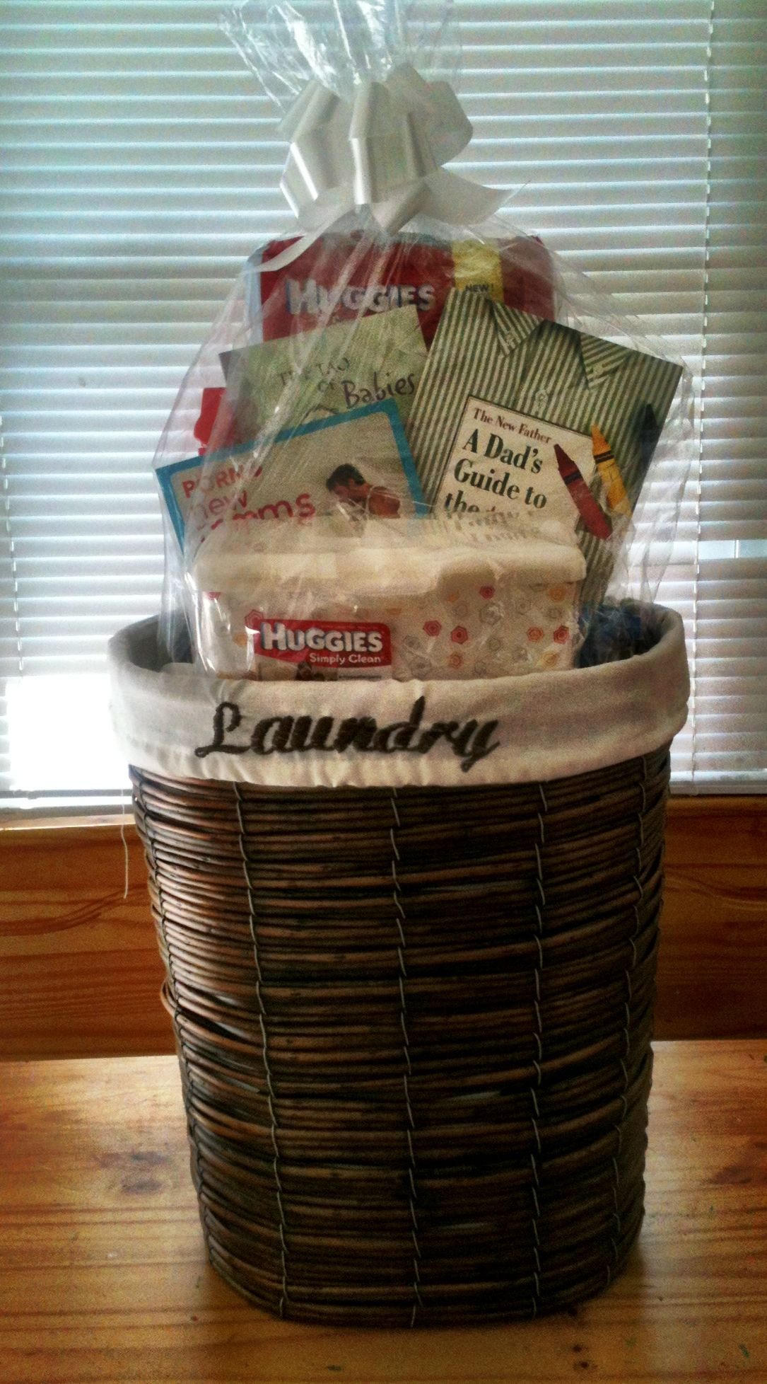 Laundry Basket Gift Ideas
 Baby shower DIY laundry t basket light reading books
