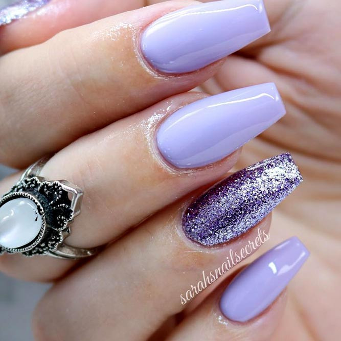 Lavender Nail Designs
 Coffin Nails Ideas For Enchanting Look