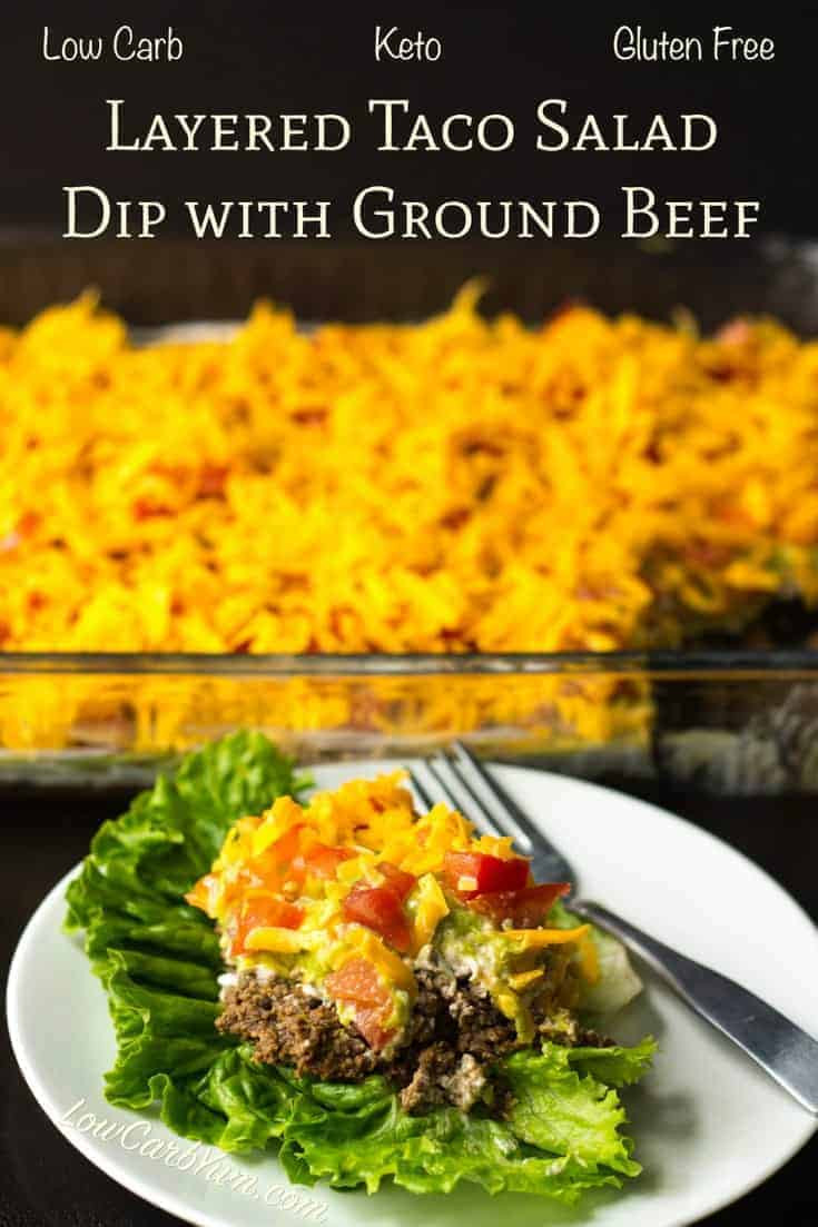 Layered Taco Dip With Ground Beef
 Layered Taco Salad Dip with Ground Beef