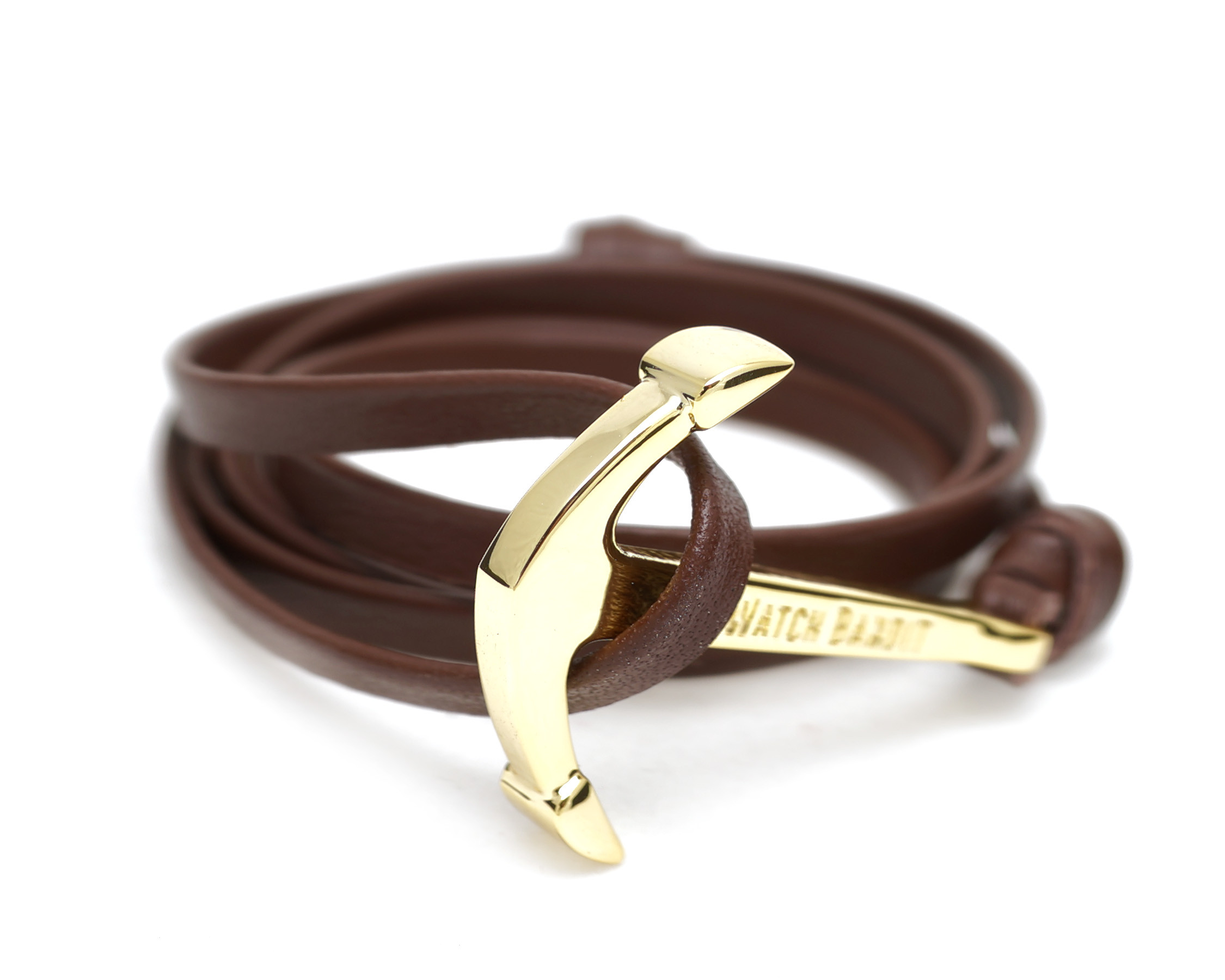 Leather Anchor Bracelet
 Brown Leather