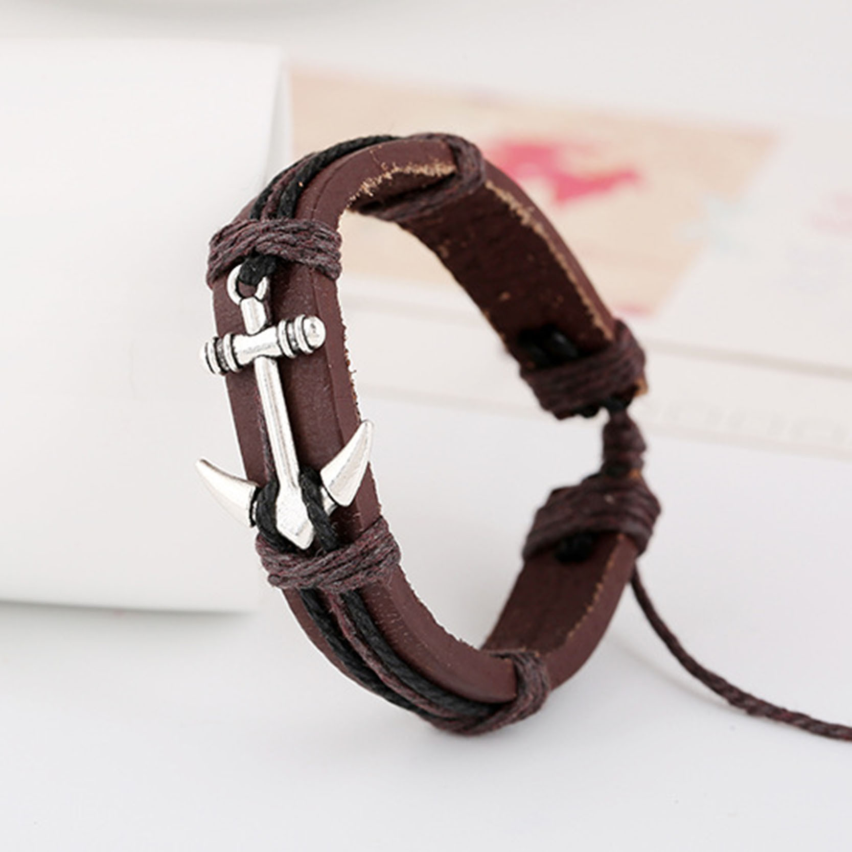 Leather Anchor Bracelet
 Anchor Alloy Leather Bracelet KWNSHOP