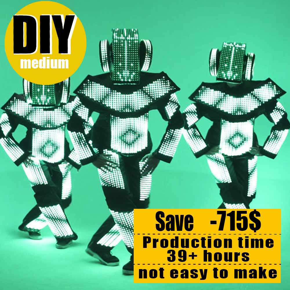 Led Costume DIY
 LED screen light up suit LED robot suit 5000LEDs by