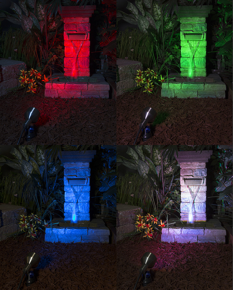 Led Landscape Lights
 6W Color Changing RGB LED Landscape Spotlight remote sold