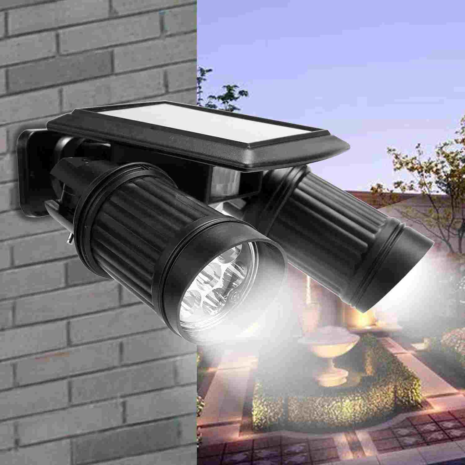 Led Solar Landscape Light
 Outdoor Motion Sensor LED Solar Lights Dual Head Spotlight