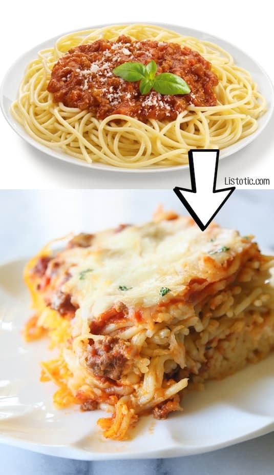 Leftover Spaghetti Bake
 24 Creative ways To Use Leftovers that you ve probably