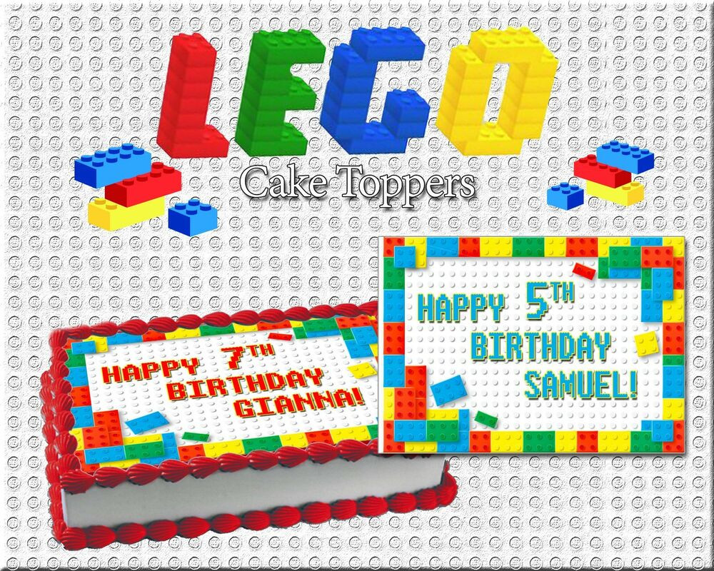 Lego Birthday Cake Topper
 Lego Birthday Cake topper Edible paper sugar sheet