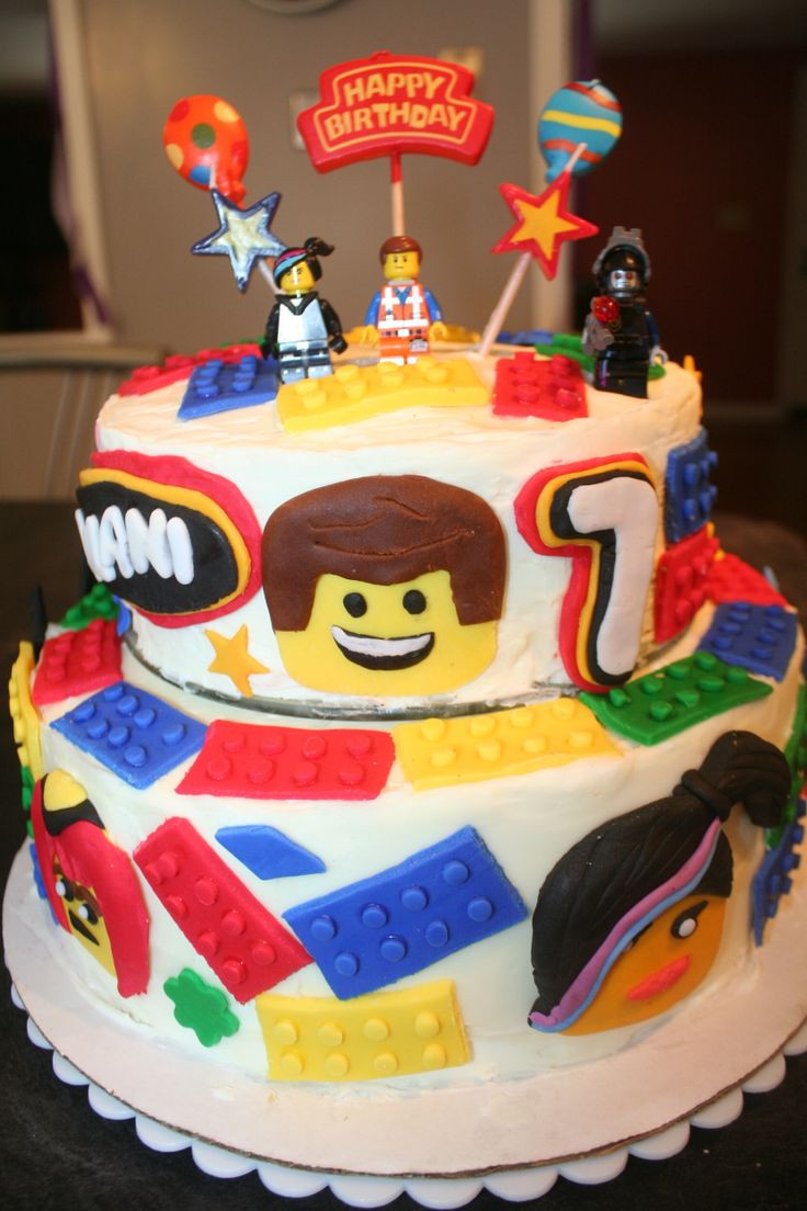 Lego Movie Birthday Cake
 Lego Movie Cake Addison and Jackson s Birthday