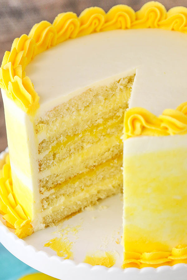 Lemon Birthday Cake Recipe
 Lemon Cake with Lemon Bavarian Cream