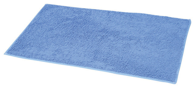 Light Blue Bathroom Rugs
 Non Skid Bath Mat Polyester Light Blue Rectangular 17"x29