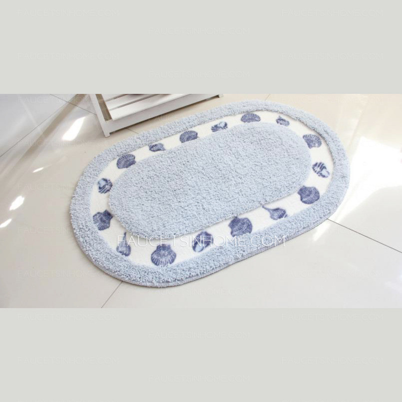 Light Blue Bathroom Rugs
 Natural Light Blue Polyester 20 31 5 Inch Oval Shaped