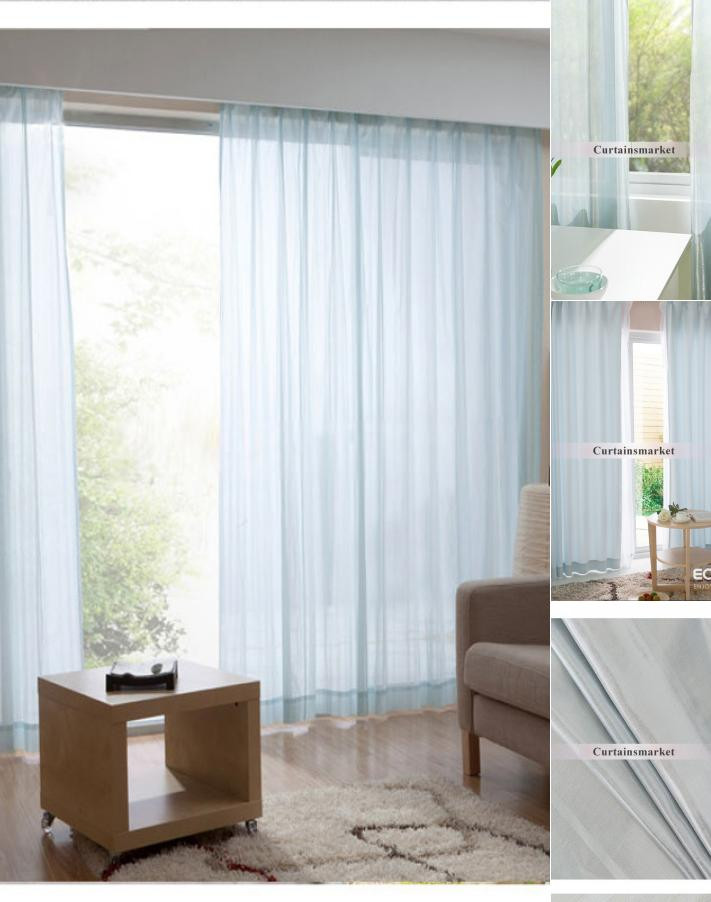 Light Blue Curtains Living Room
 Living Room and Bedroom 2 Panels Light blue sheer curtains