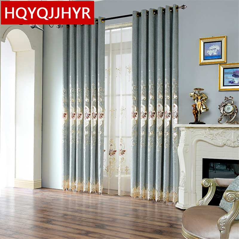 Light Blue Curtains Living Room
 Aliexpress Buy European luxury light blue