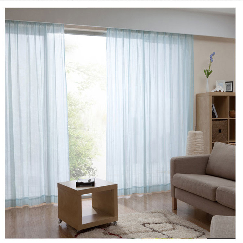 Light Blue Curtains Living Room
 Living Room and Bedroom 2 Panels Light blue sheer curtains