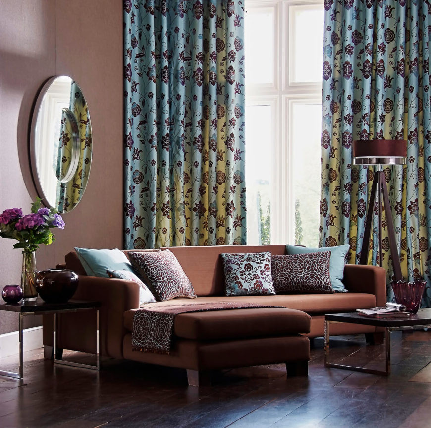 Light Blue Curtains Living Room
 53 Living Rooms with Curtains and Drapes Eclectic Variety