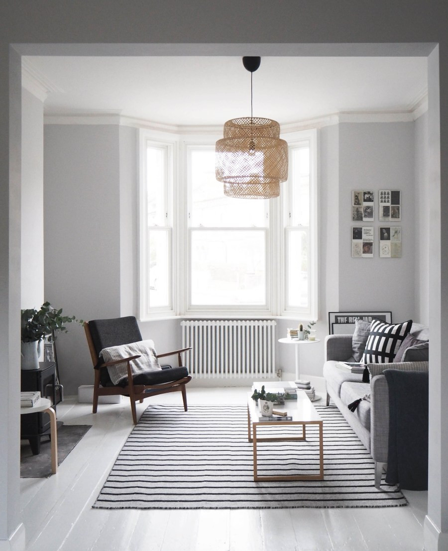 Light Grey Living Room
 My Scandi style living room makeover – painted white