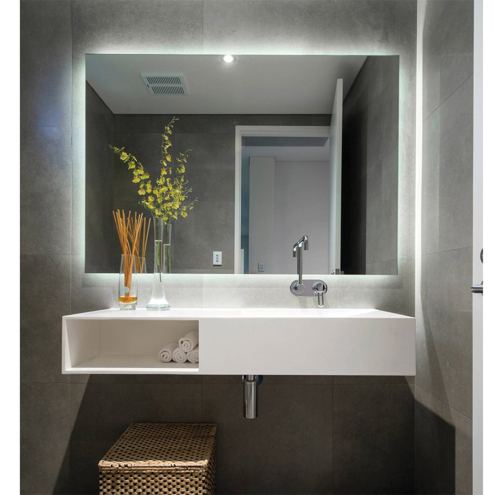 Lighted Mirrors For Bathroom
 Backlit Bathroom Mirror with LED light