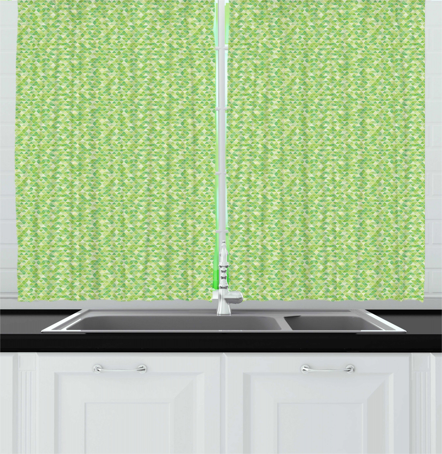 Lime Green Kitchen Curtains
 Lime Green Kitchen Curtains 2 Panel Set Window Drapes 55