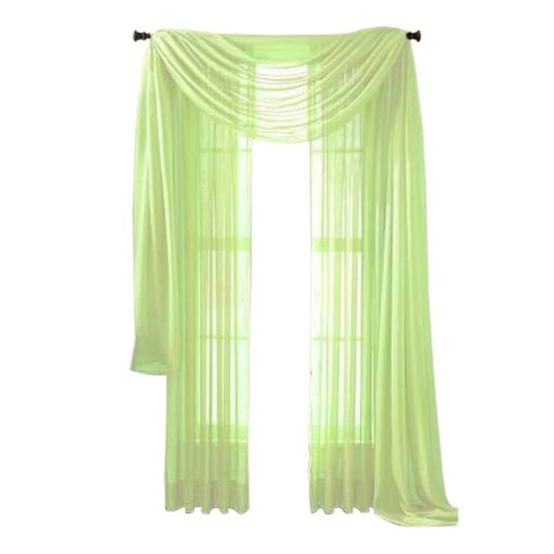 Lime Green Kitchen Curtains
 Moshells 216 Sheer Curtain Scarf Lime Green