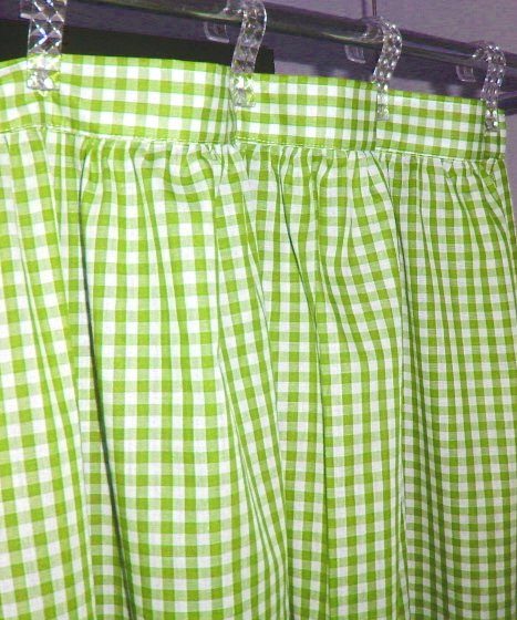 Lime Green Kitchen Curtains
 Lime Green Gingham Check Shower Curtain