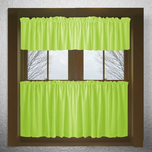 Lime Green Kitchen Curtains
 Solid Lime Green Cotton Kitchen Tier Cafe Curtains