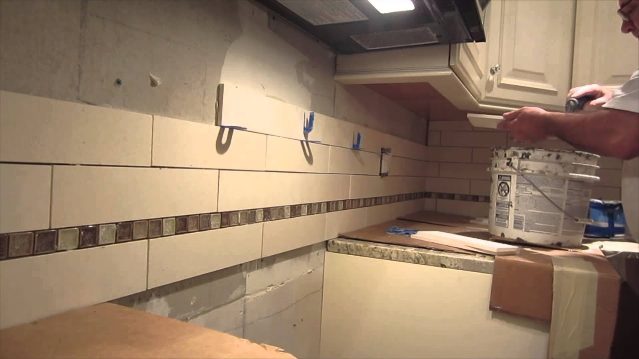 Limestone Kitchen Backsplash
 Limestone Sonoma tile kitchen backsplash time lapse