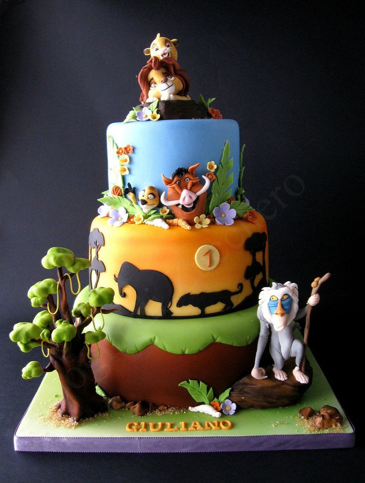 Lion King Birthday Cake
 109 best Disney s Lion King Cakes images on Pinterest