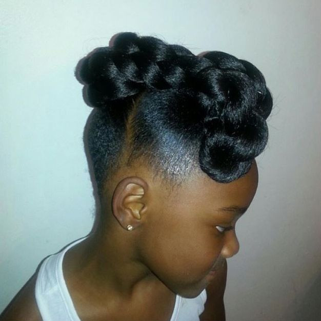 Little Black Girl Updo Hairstyles
 22 best images about hair on Pinterest