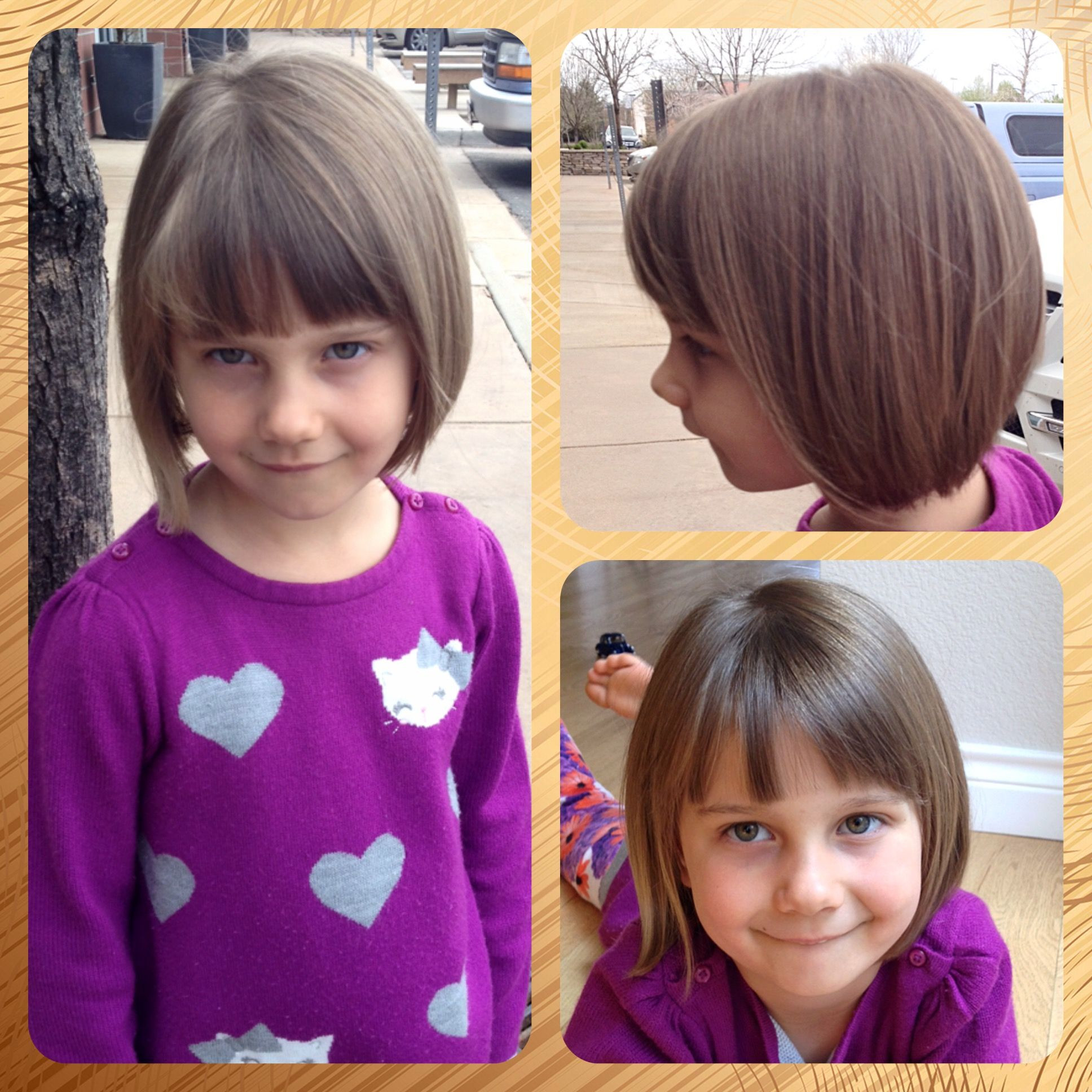 Little Girl Hairstyles With Bangs
 Short hairstyle for little girl with bangs