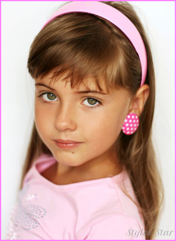 Little Girl Hairstyles With Headbands
 Little girl long haircuts with bangs Star Styles