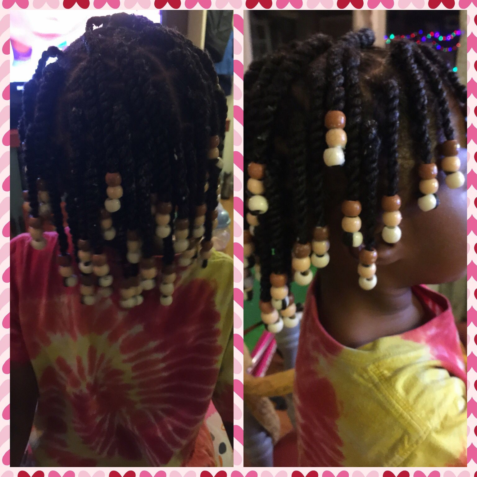 Little Girl Two Strand Twist Hairstyles
 All over two strand twists with beads Little girl natural